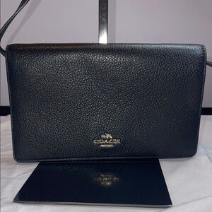 Coach F1780-F54002 Foldover Clutch Leather crossbody